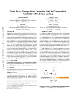 Time Series Change Point Detection with Self-Supervised Contrastive
  Predictive Coding