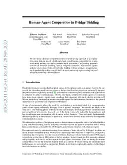Human-Agent Cooperation in Bridge Bidding