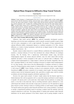 Optical Phase Dropout in Diffractive Deep Neural Network