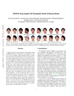 i3DMM: Deep Implicit 3D Morphable Model of Human Heads