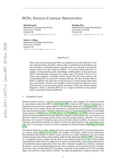 PCPs: Patient Cardiac Prototypes