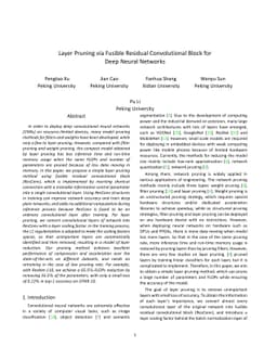 Layer Pruning via Fusible Residual Convolutional Block for Deep Neural
  Networks