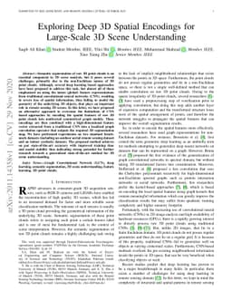 Exploring Deep 3D Spatial Encodings for Large-Scale 3D Scene
  Understanding