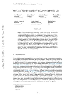 Offline Reinforcement Learning Hands-On