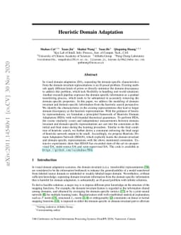 Heuristic Domain Adaptation