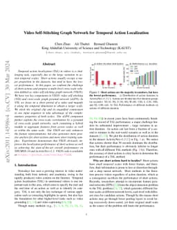 Video Self-Stitching Graph Network for Temporal Action Localization