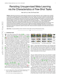 Revisiting Unsupervised Meta-Learning via the Characteristics of
  Few-Shot Tasks
