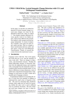 UWB @ DIACR-Ita: Lexical Semantic Change Detection with CCA and
  Orthogonal Transformation