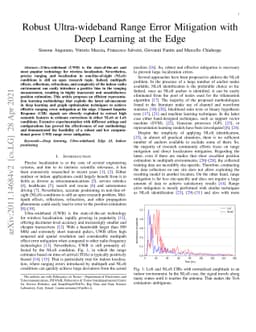 Robust Ultra-wideband Range Error Mitigation with Deep Learning at the
  Edge