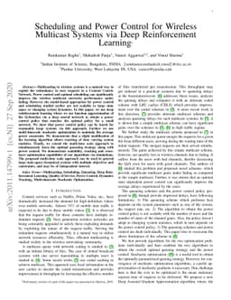 Scheduling and Power Control for Wireless Multicast Systems via Deep
  Reinforcement Learning