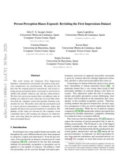 Person Perception Biases Exposed: Revisiting the First Impressions
  Dataset