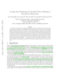 A Large Scale Randomized Controlled Trial on Herding in Peer-Review
  Discussions