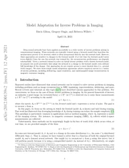 Model Adaptation for Inverse Problems in Imaging