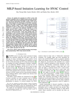 MILP-based Imitation Learning for HVAC control