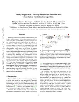 Weakly-Supervised Arbitrary-Shaped Text Detection with
  Expectation-Maximization Algorithm