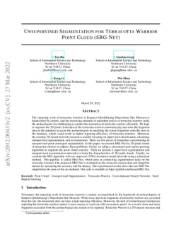 Unsupervised Segmentation for Terracotta Warrior Point Cloud (SRG-Net)