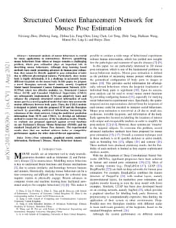 Structured Context Enhancement Network for Mouse Pose Estimation