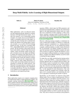 Deep Multi-Fidelity Active Learning of High-dimensional Outputs