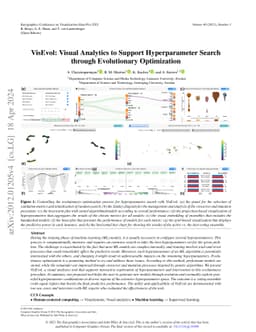 VisEvol: Visual Analytics to Support Hyperparameter Search through
  Evolutionary Optimization