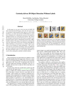 Curiosity-driven 3D Object Detection Without Labels