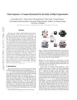 Chair Segments: A Compact Benchmark for the Study of Object Segmentation