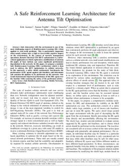 A Safe Reinforcement Learning Architecture for Antenna Tilt Optimisation