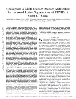 CovSegNet: A Multi Encoder-Decoder Architecture for Improved Lesion
  Segmentation of COVID-19 Chest CT Scans