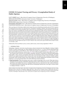 COVID-19 Contact Tracing and Privacy: A Longitudinal Study of Public
  Opinion