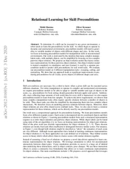 Relational Learning for Skill Preconditions