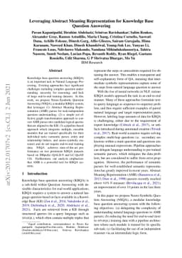 Leveraging Abstract Meaning Representation for Knowledge Base Question
  Answering