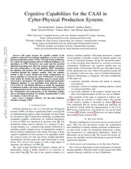 Cognitive Capabilities for the CAAI in Cyber-Physical Production Systems