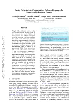 Saying No is An Art: Contextualized Fallback Responses for Unanswerable
  Dialogue Queries