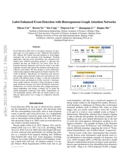 Label Enhanced Event Detection with Heterogeneous Graph Attention
  Networks