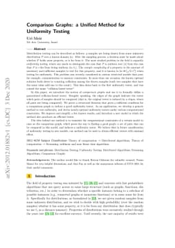 Comparison Graphs: a Unified Method for Uniformity Testing