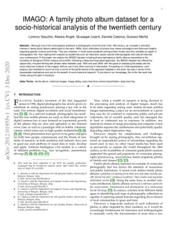 IMAGO: A family photo album dataset for a socio-historical analysis of
  the twentieth century