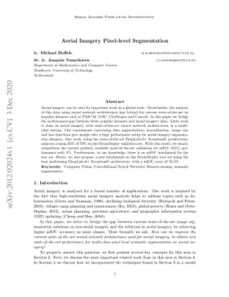 Aerial Imagery Pixel-level Segmentation