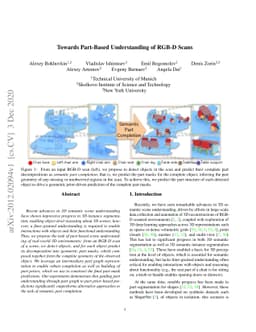 Towards Part-Based Understanding of RGB-D Scans