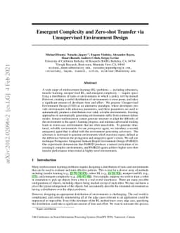 Emergent Complexity and Zero-shot Transfer via Unsupervised Environment
  Design