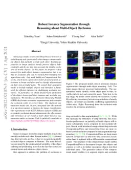 Robust Instance Segmentation through Reasoning about Multi-Object
  Occlusion