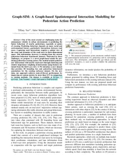 Graph-SIM: A Graph-based Spatiotemporal Interaction Modelling for
  Pedestrian Action Prediction