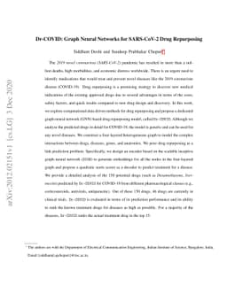 Dr-COVID: Graph Neural Networks for SARS-CoV-2 Drug Repurposing