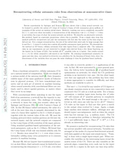 Reconstructing cellular automata rules from observations at
  nonconsecutive times