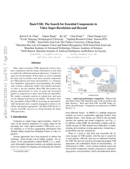 BasicVSR: The Search for Essential Components in Video Super-Resolution
  and Beyond