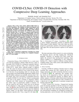 COVID-CLNet: COVID-19 Detection with Compressive Deep Learning
  Approaches