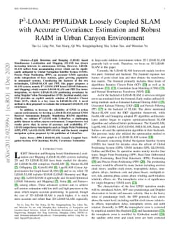 P3-LOAM: PPP/LiDAR Loosely Coupled SLAM with Accurate Covariance
  Estimation and Robust RAIM in Urban Canyon Environment