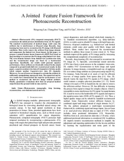 A Jointed Feature Fusion Framework for Photoacoustic Reconstruction
