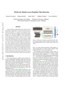 ID-Reveal: Identity-aware DeepFake Video Detection