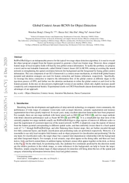 Global Context Aware RCNN for Object Detection