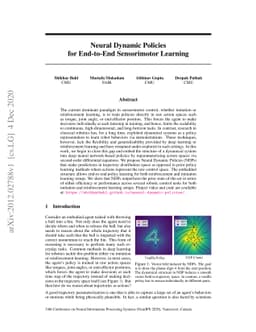 Neural Dynamic Policies for End-to-End Sensorimotor Learning