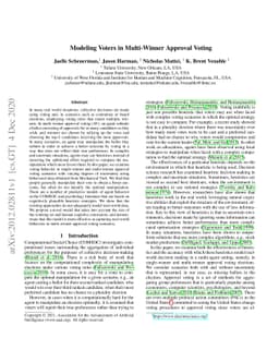 Modeling Voters in Multi-Winner Approval Voting